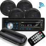 Pyle PLCDBT95MRB Dash Marine Boat Bluetooth + 4 Speakers & Radio Cover. Fixed Price $119.30.