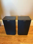 Sony Speaker System Set SS-D110 Black Particle Board Clean And Tested Wired. Fixed Price $64.99.
