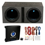 2) Planet Audio 12" 1800W Subwoofers + Vented Lined Box Enclosure Amp Wire. Fixed Price $658.99.
