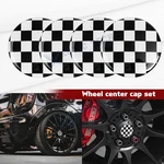 4PCS Black/white Checker Pattern Style Wheel Center Cap Covers For Mini Cooper. Fixed Price $11.99.