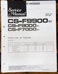 Pioneer CS-F9900 CS-F9000 CS-F7000 Speaker Service Manual *original*. Fixed Price $14.97.