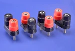 4 (four) Nickel-plated Bennic Co. Speaker Terminal Dual Binding Posts. Fixed Price $10.95.