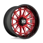 20X9 XD865 Phoenix Candy Red Milled With Black Lip Wheel 6X135 (0MM). Fixed Price $279.00.