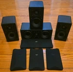 Mirage AVS-200 + 100- Set Of Black Bookshelf Speakers 7X5X4 11X5X4 Tested. Fixed Price $71.99.