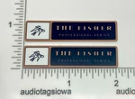 The Fisher Professional Series Custom Made Speaker Badges Aluminum Pair. Fixed Price $9.95.