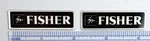 Fisher Speaker Badges Custom Made Aluminum Silver Pair. Fixed Price $9.95.