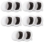 Acoustic Audio R191 Flush Mount Ceiling Speakers Home Theater 5 Pair Pack. Fixed Price $198.88.
