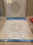 Lot Of Realistic 8 Metal Speaker Grill White Baked On Enamel 40-1223D. Fixed Price $17.55.