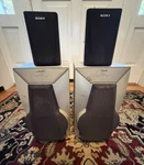 Vintage 90S Sony SS-F150 SS-SRF1 Wired Speakers Front Right Left Remote Silver. Fixed Price $125.00.