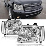 Apsve Clear Headlights Assembly For 2007-2014 Chevy Tahoe Suburban, 07-13 Ava.... Fixed Price $125.04.