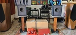 Tekne 8716 Anniversary Edition Leather Suspension Audio Speakers!!!!!!. Fixed Price $7495.03.
