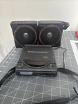 Euc Realistic Powered Stereo Speakers, Square Pair With Cd Player. Fixed Price $39.99.