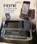 Ihome Stereo Speaker System Retro, For MP3 Players, Iphone, Ipod Black. Fixed Price $23.00.