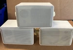 Lot Of Mg SB200W Indoor/outdoor 3-WAY Wall Mount Speakers White Mini Audio. Fixed Price $50.00.