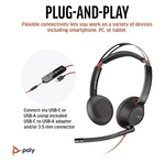 Poly Blackwire 5220 Wired Headset Noise Canceling Mic Usb-c/a 3.5MM Teams Zoom. Fixed Price $59.88.