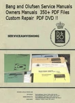 Bang & Olufsen Service Repair Manuals Schematics 350 845 Files !! Pdf Dvd. Fixed Price $12.35.