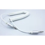 White Premium Coiled Aux Cable Car Stereo Wire Audio Speaker For Smartphones. Fixed Price $9.85.