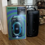 Samsung MX-ST50F Bluetooth Speaker, Led Display, Multiple Audio Inputs, Black. Fixed Price $350.00.