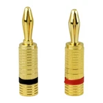Construct Pro Closed Screw Banana Plugs For Speaker Cables (1 Red, Black). Fixed Price $7.99.
