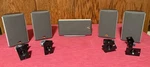Onkyo Five Speaker Set 4XD-30 1XD-30C And Wall Mounts. Fixed Price $30.00.