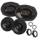 Infinity REF607F 6.5" & REF697MF 6X9" Speakers + Adapters - 320W Power. Fixed Price $269.99.