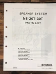 Yamaha NS-20T NS-30T Speaker Parts List Manual *original*. Fixed Price $14.97.
