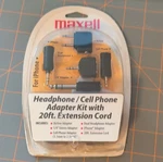 Maxell Audio Adapter Kit 20FT Extension Cable For Iphone Ipod Blackberry. Fixed Price $14.99.