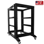15U 4 Post Open Frame 19" Server/audio Steel Data Network Rack 17" Deep 600MM. Fixed Price $124.12.